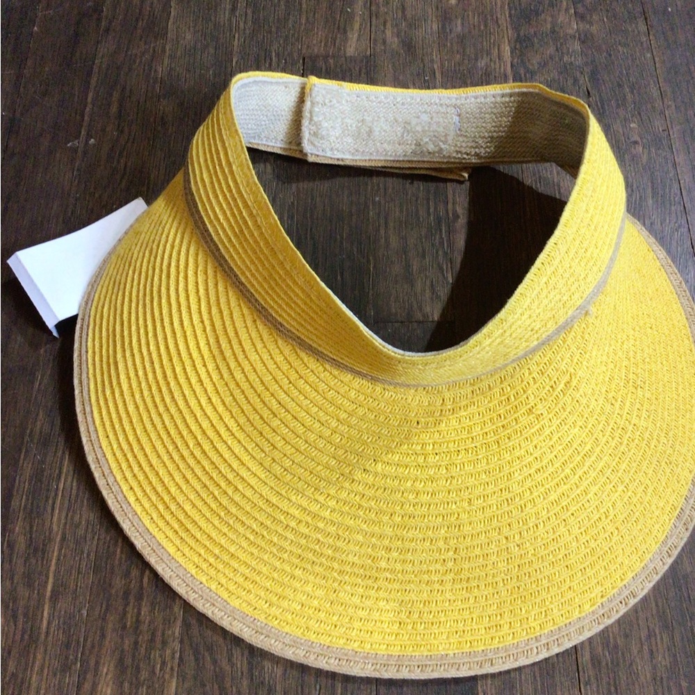 NEW! RARE  Vintage American Apparel Yellow Woven Sun ☀️Visor